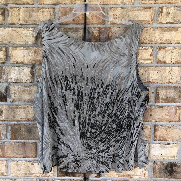 Alex Evenings Made In USA 2 Pieces Set Stretchy Glitter Printed 3/4 Sleeve 3X - Picture 12 of 16